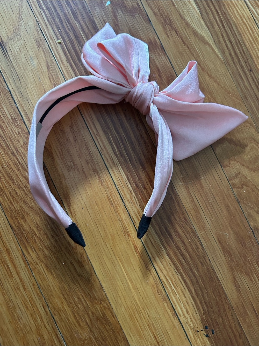 Pink Bow Headband - Soft Satin Look